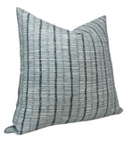 Taza Pillow Cover in Mineral Blue, McLaurin + Piercy Textiles