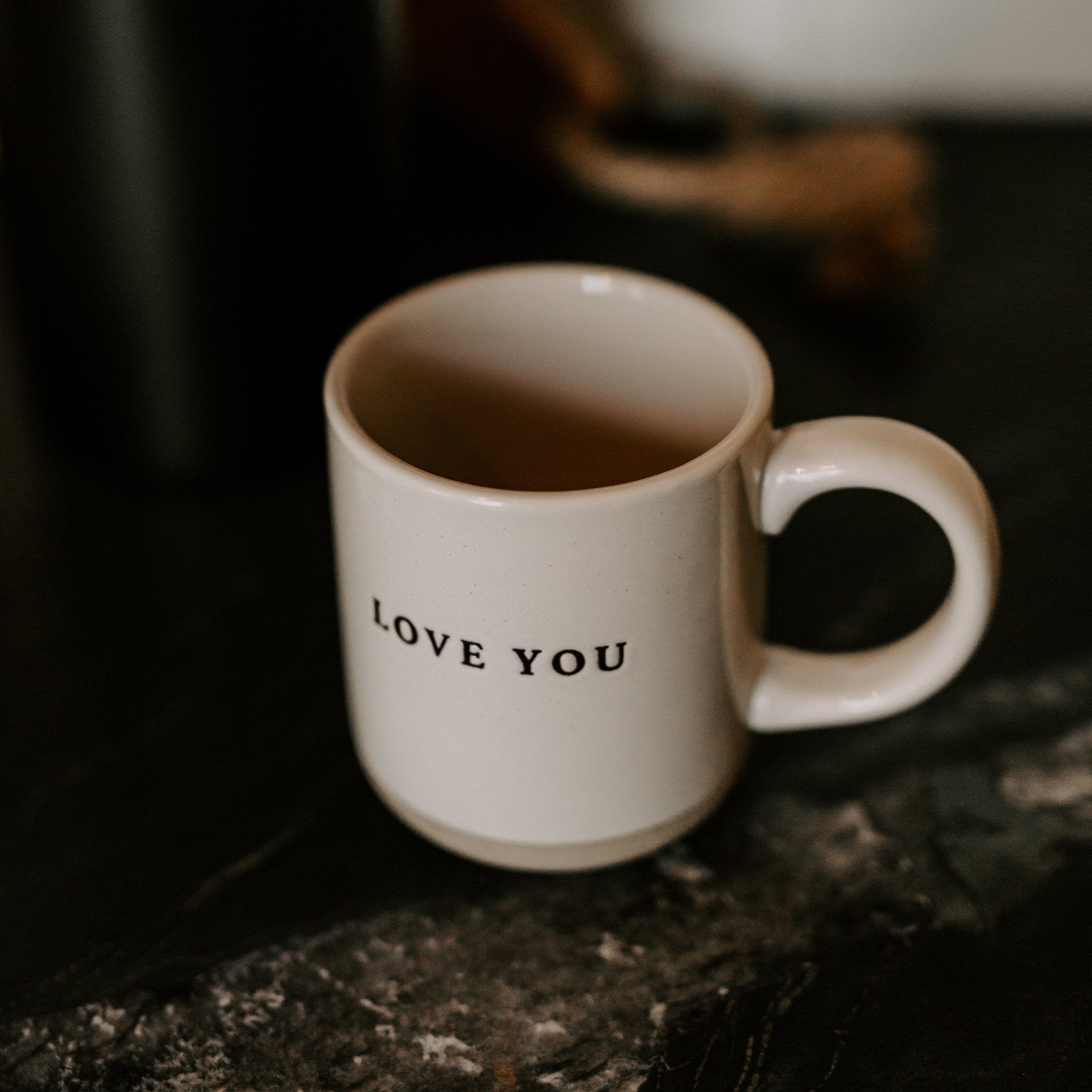 Love You Stoneware Coffee Mug – 14 oz