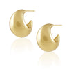 Carly Crescent Hoop earrings in gold plated stainless steel