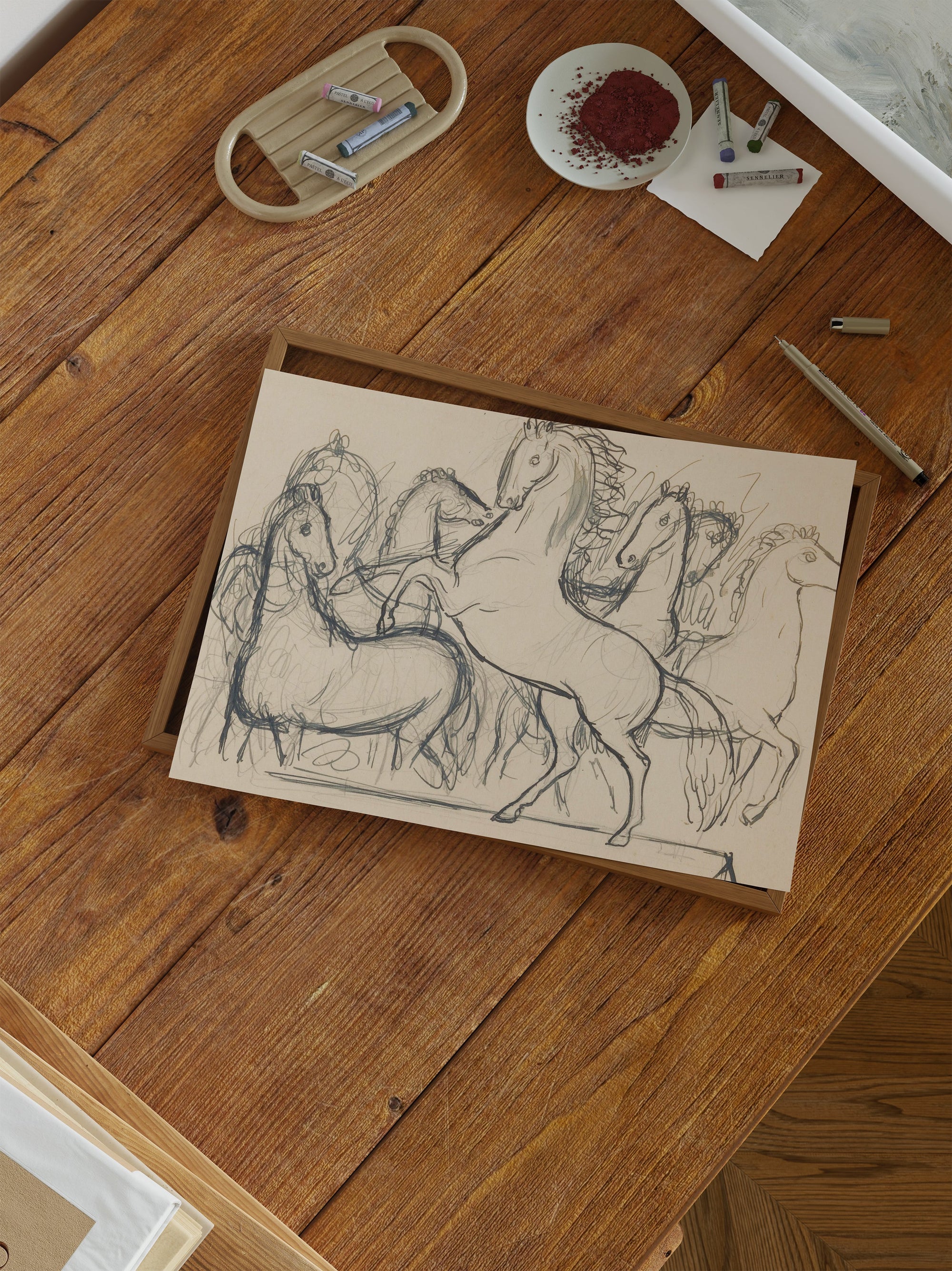 Charcoal Horses II