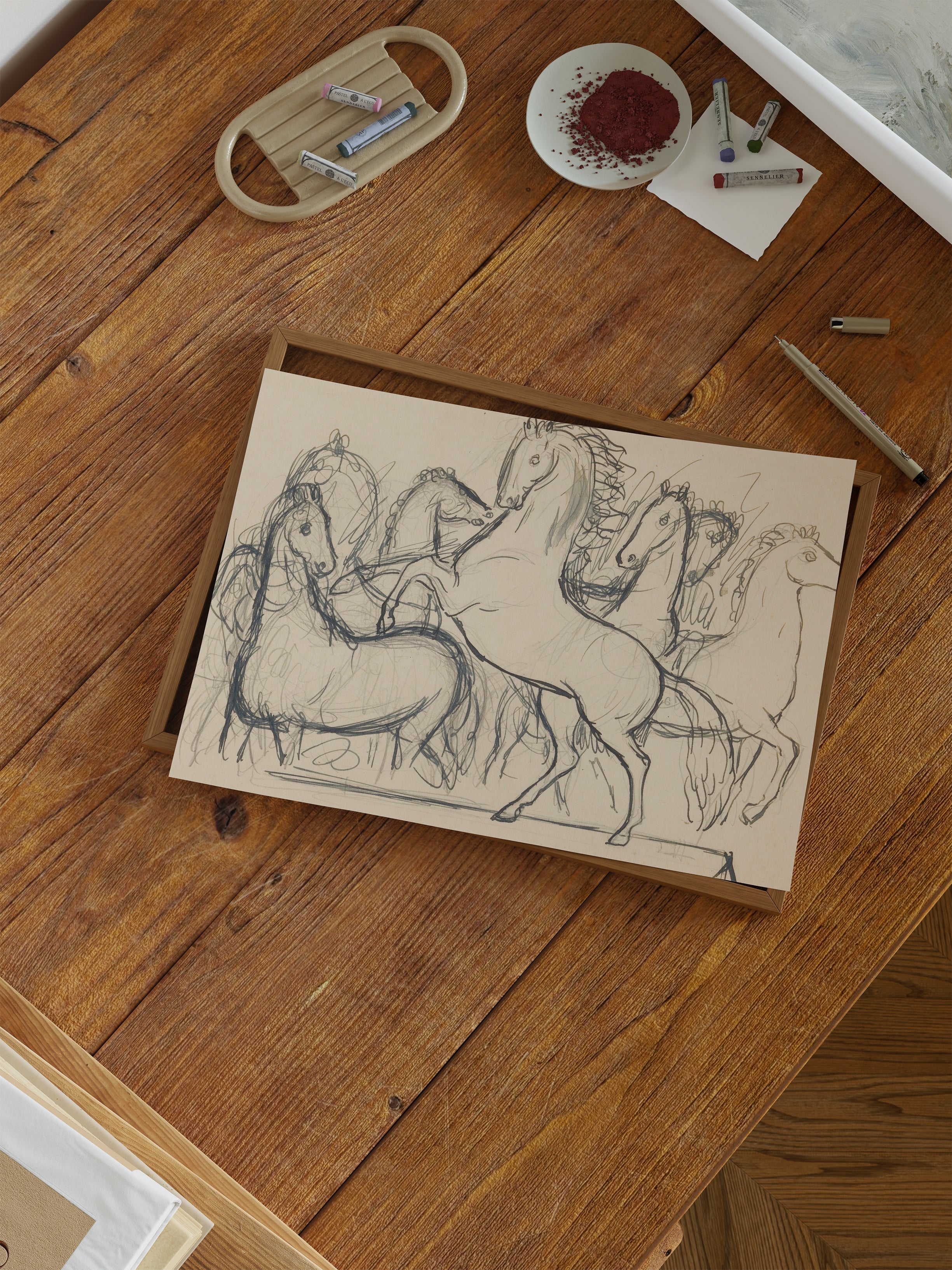 Charcoal Horses II