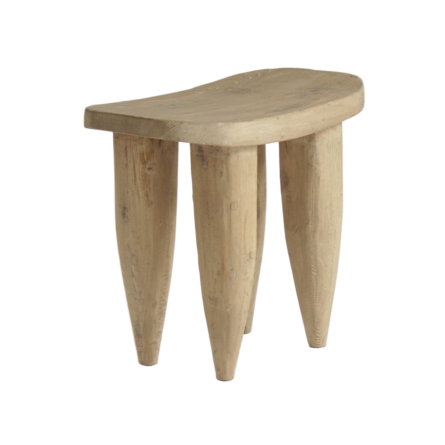 Senufo Elm Stool made from recycled elm wood