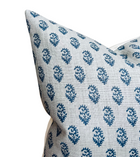 Rajmata Tonal Pillow Cover in Mist Indigo/Blue, Peter Dunham Textiles