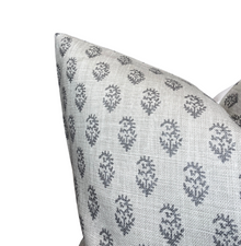 Rajmata Tonal Pillow Cover in Ash Grey, Peter Dunham Textiles