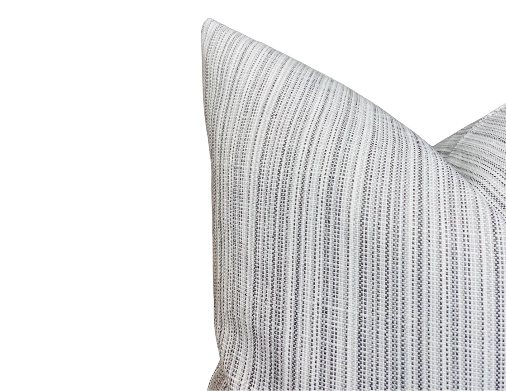 Veranda Strie Pillow Cover in Grey