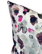 Niumi Jaipur Velvet Pillow Cover in Pink + Grey