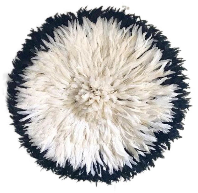 African Juju Hat | Black + Cream