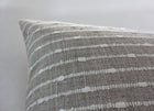 Perin neutral textured stripe pillow cover, view 7