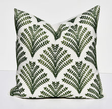 Olivia Green Fern Embroidered Pillow Cover – view 4