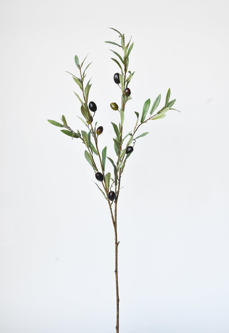 Artificial olive branch stem for Mediterranean arrangements