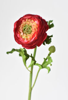 13" Artificial Red Ranunculus Stem