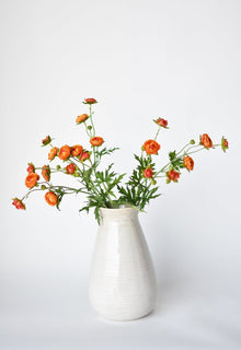 22" Artificial Mini Orange Ranunculus Stem