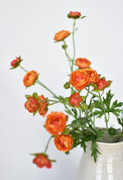 22" Artificial Mini Orange Ranunculus Stem