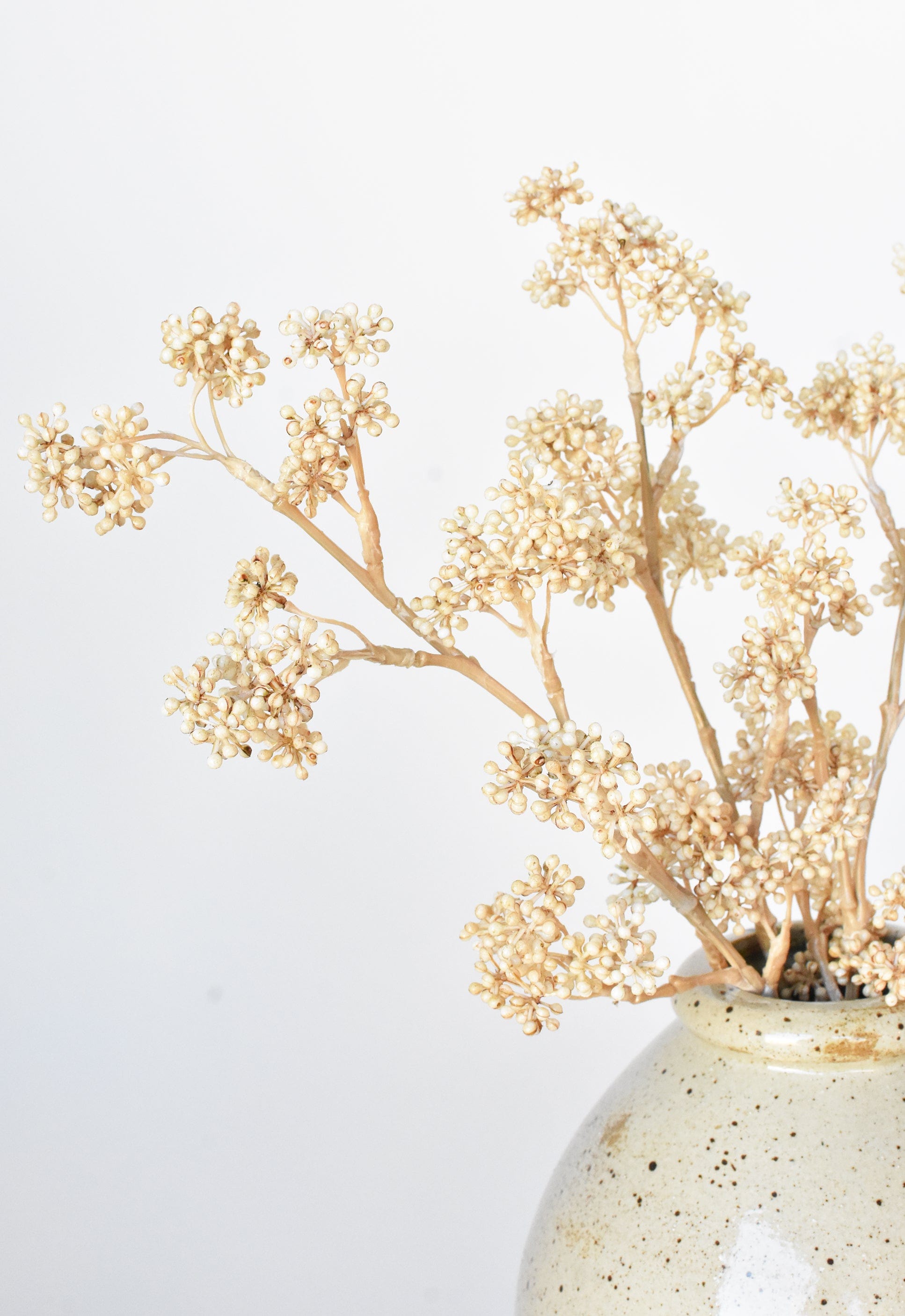 17" Artificial Cream Sedum Spray Stem