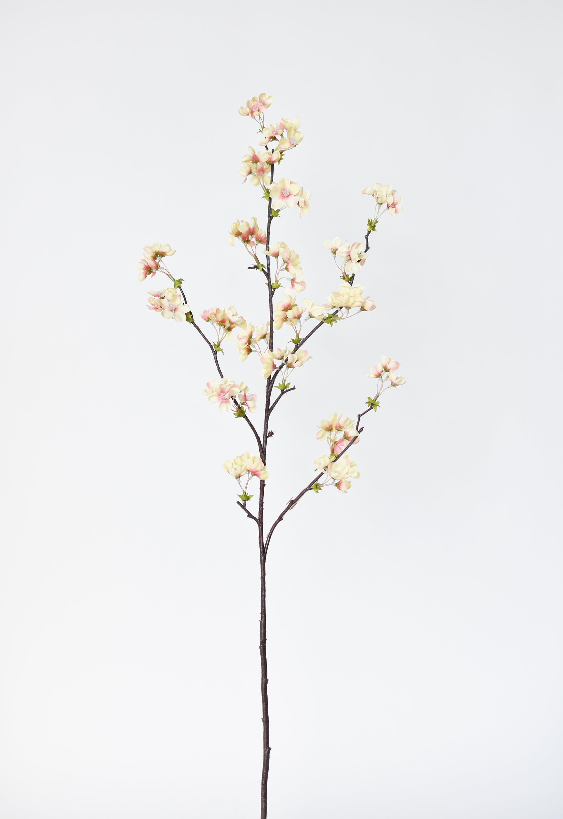 Artificial quince blossom stem for tall vase arrangements
