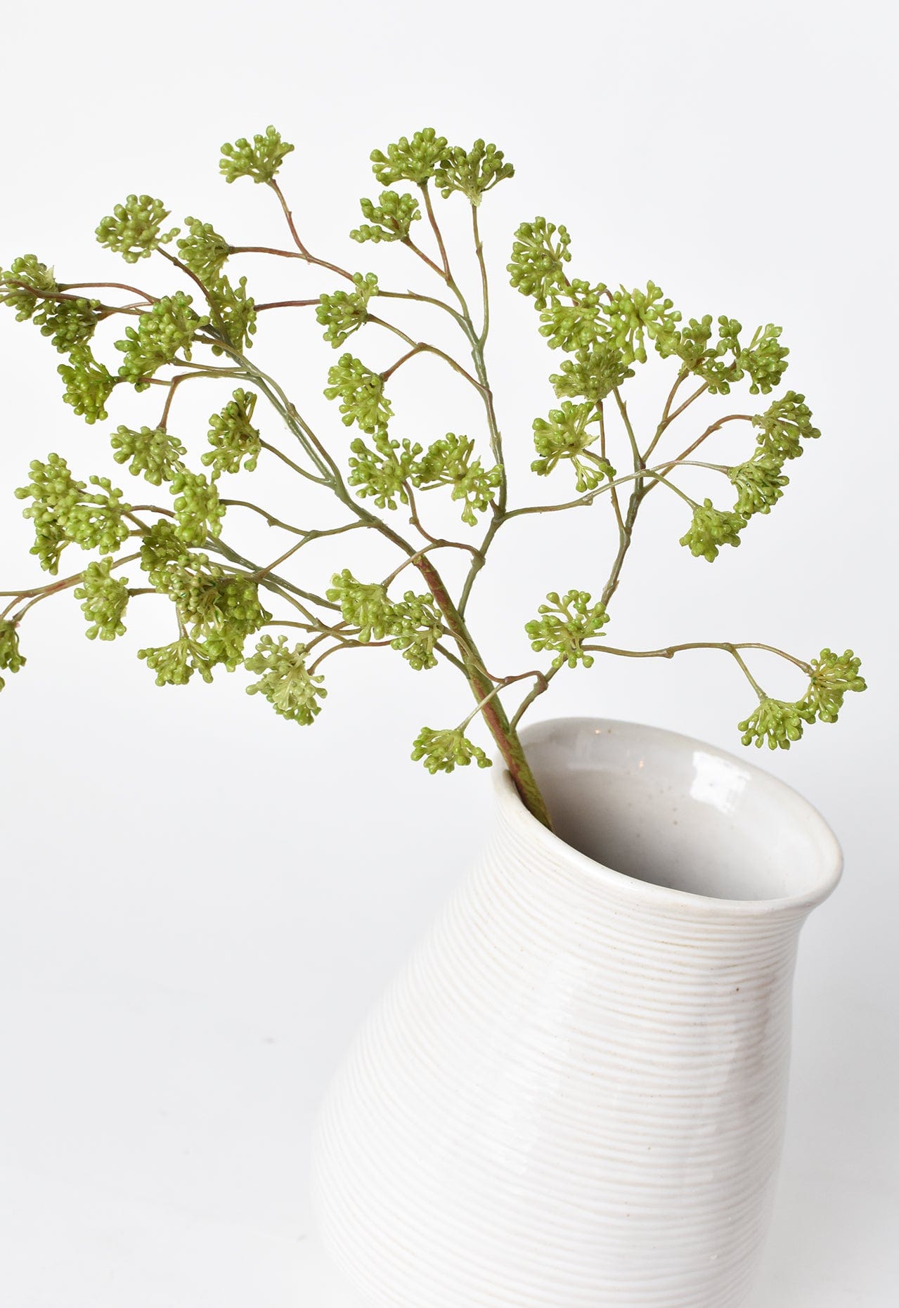 16" Artificial Soft Green Sedum Berry Stem
