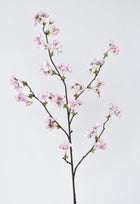 Artificial pink quince flowering branch with 50 blossoms