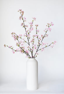 36" Artificial Quince Blossom Pink Stem Flowering Branch