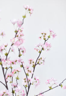 36" Artificial Quince Blossom Pink Stem Flowering Branch