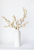 36" Artificial Quince Blossom Apricot Cream Stem Flowering Branch