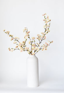 36" Artificial Quince Blossom Apricot Cream Stem Flowering Branch