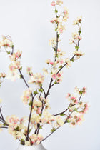 36" Artificial Quince Blossom Apricot Cream Stem Flowering Branch