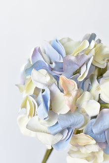 21" Artificial Cream Lavendar Light Blue Hydrangea Stem
