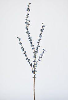 Artificial blue berry branch for seasonal décor