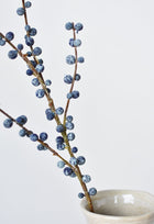 28" Artificial Blue Berry Stem