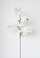 Artificial cream cherry blossom stem with 100+ flowers