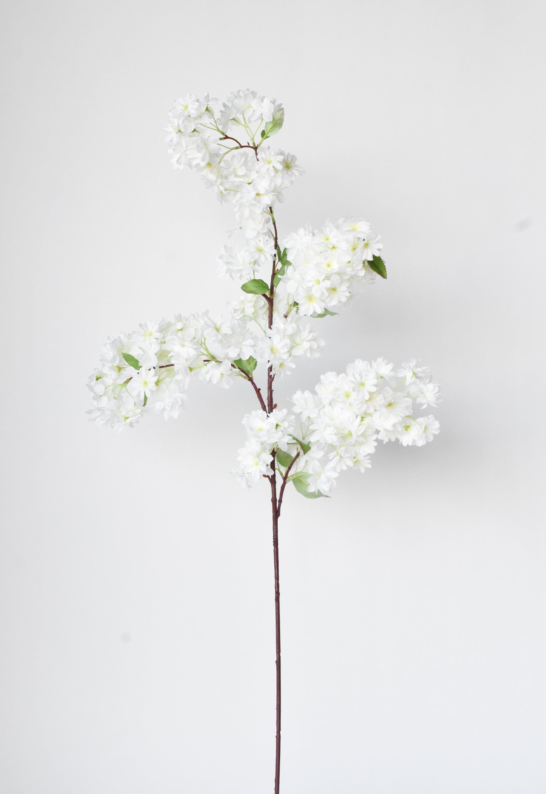 Artificial cream cherry blossom stem with 100+ flowers