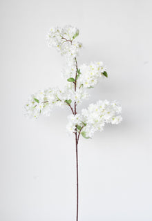 Artificial cream cherry blossom stem with 100+ flowers