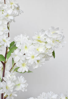 40" Artificial Cherry Blossom Branch Stem Cream