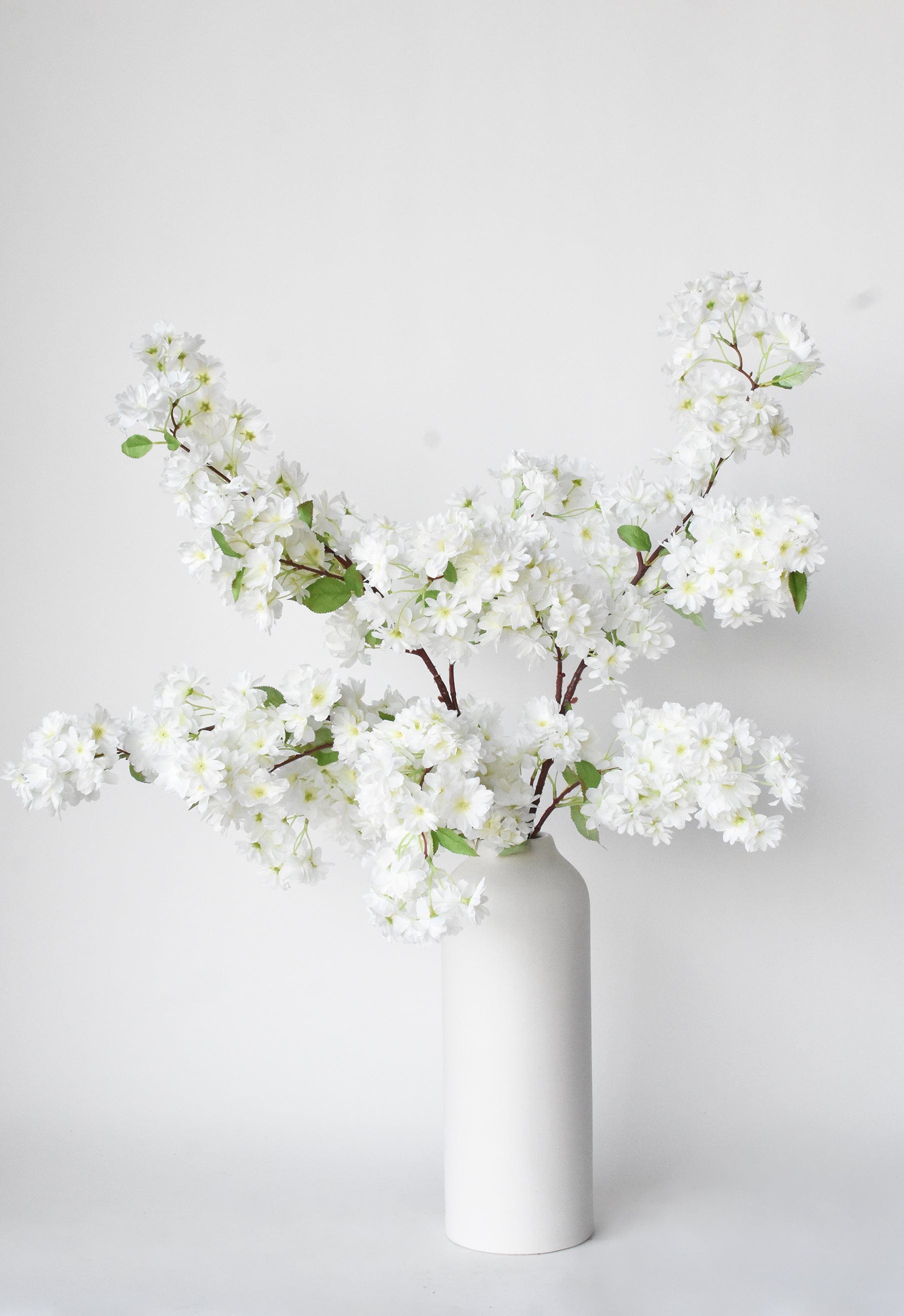 40" Artificial Cherry Blossom Branch Stem Cream