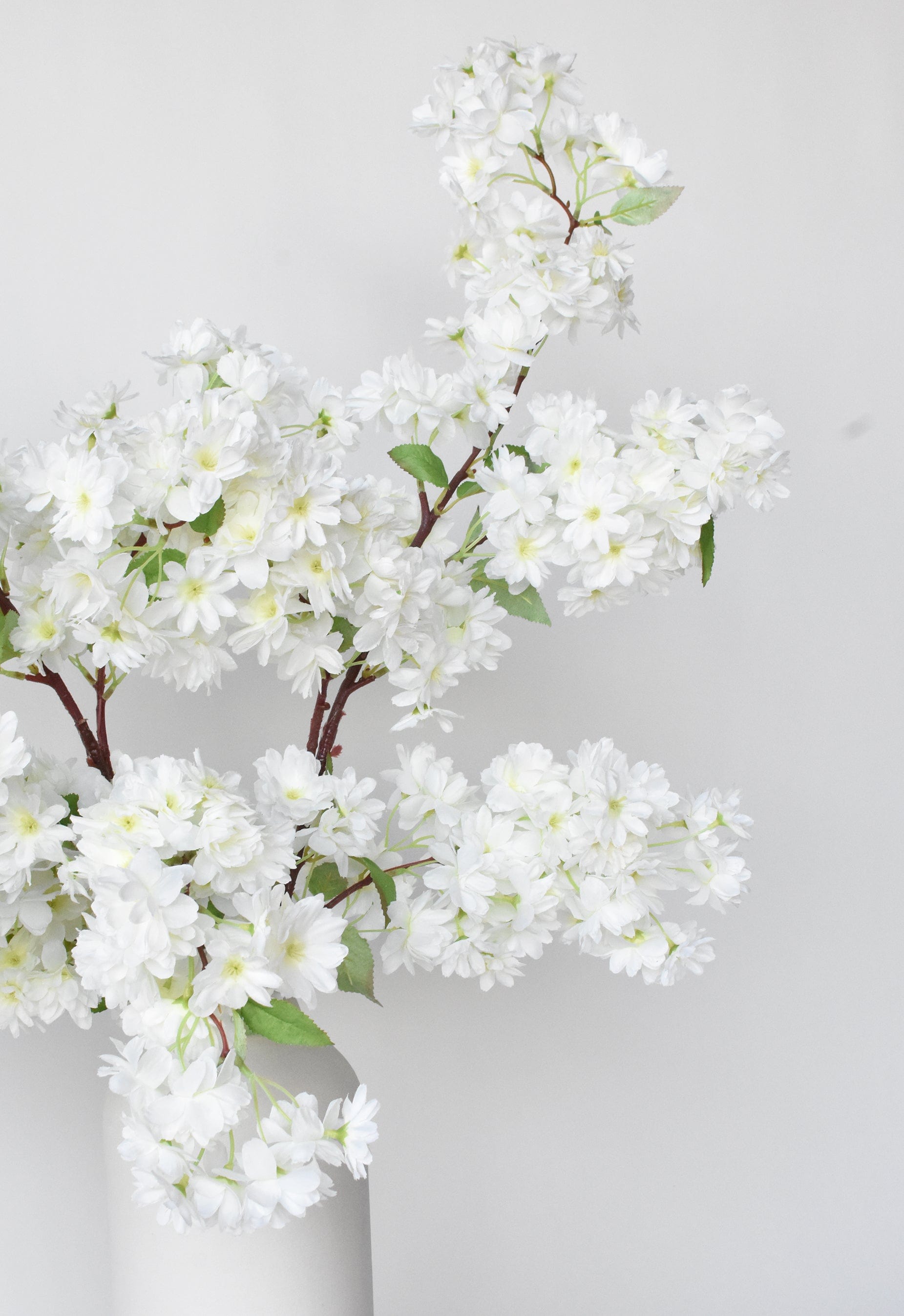 40" Artificial Cherry Blossom Branch Stem Cream