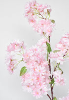 Artificial pink cherry blossom flowering branch for tall vases