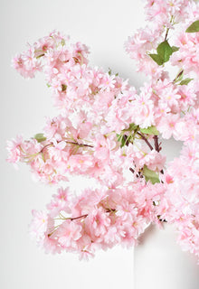 40" Artificial Cherry Blossom Branch Stem Pink