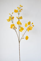 Artificial yellow aspen branch stem for fall décor