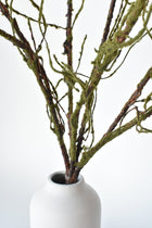 Artificial moss branch with realistic twig texture