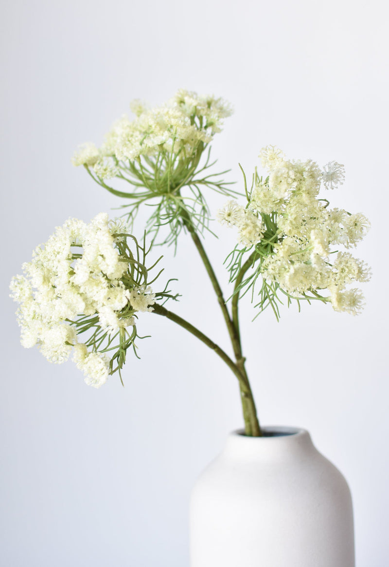 Artificial Queen Anne’s Lace flower branch with delicate clusters