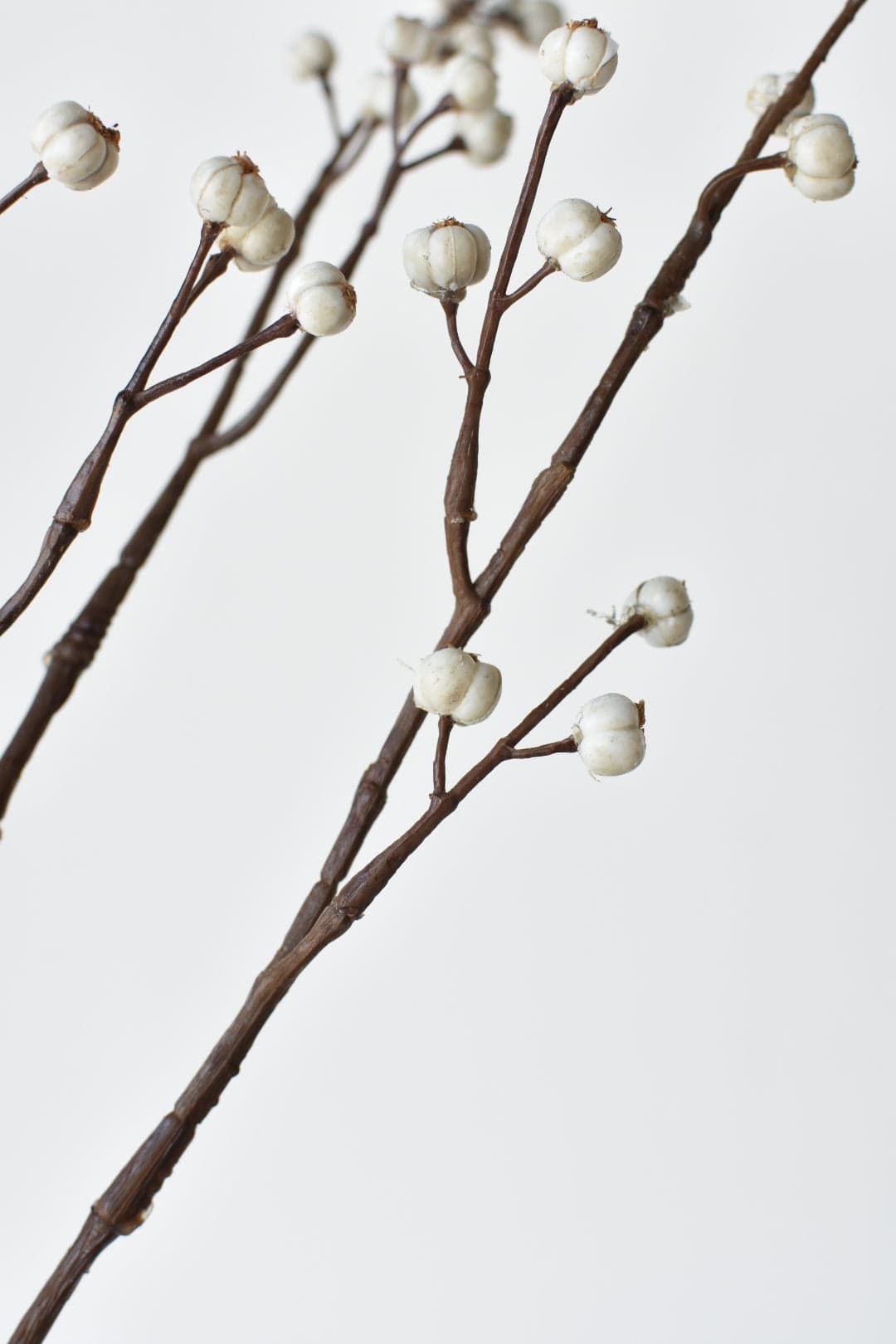 Artificial tallow berry branch with realistic clustered berries