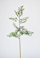 Artificial bamboo greenery stem with deep green sheen
