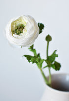 13" Artificial White Ranunculus Stem