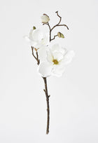 19" Artificial Magnolia Stem White