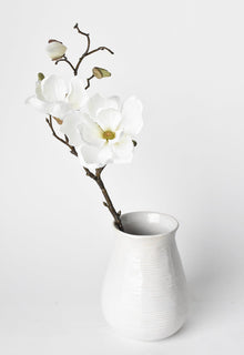 19" Artificial Magnolia Stem White