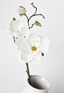 Artificial magnolia blossom branch for arrangements