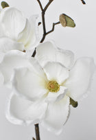 19" Artificial Magnolia Stem White