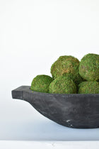 Decorative preserved green moss spheres