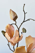 Artificial magnolia flower stem for bud vases and arrangements