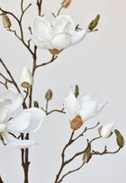 40 inch Artificial magnolia stem with blossoms and buds